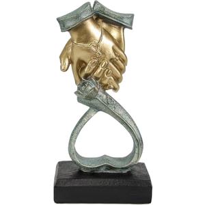 Hands Sculpture for Home Decoration,Gold Couple Statue for Home Decor,Romantic&love Gifts for Her or Him,Couple Decor for Shelves,Wedding Anniversary Decorations Gift for women girlfriend husband wife
