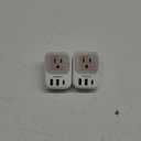 2 Pack European Plug Adapter USB C, TESSAN US to Europe Adapter 4 Outlets 3 USB Charger, Type C International Power Adaptor to Italy Spain France Portugal Iceland Germany, Europe Travel Essentials