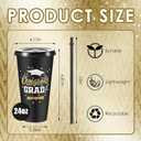 24 Pcs Graduation Cups Class of 2025 Gifts 24 oz Reusable Plastic Tumbler Bulk with Lids and Straws for Graduation Party Favors Decorations(Black)