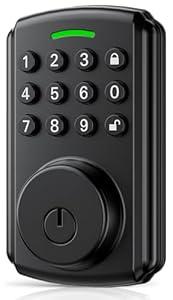 Keyless Entry Door Lock | Work with Gateway, Alexa and Google As | IP65 Waterproof | Deadbolt Smart Locks for Front Door | Auto Lock