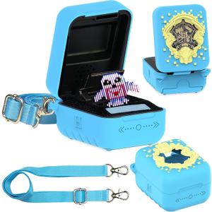 2 x JCHPINE Silicone Cover Case for Bitzee Harry Potter Interactive Digital Pet, Protective Cover for Harry Potter Bitzee Pets Accessories (Blue)