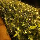 Lomotech 12ft x 5ft 360 LED Christmas Net Lights, 8 Modes Waterproof with Timer Low Voltage Connectable Mesh Lights for Trees, Bushes, Shurb, Garden, Outdoor Decoration(Green Wire, Warm White