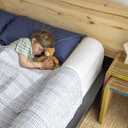 BANBALOO | Bed Bumper for Toddlers - Premium Model | XL Bed Barrier with Mattress Cover | Toddler Bed Bumper | Easy Setup and Quick Installation | Queen, King, Twin, Full-Size Bed | Foam (Premium Green (60" with Cover))