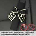 Seat Belt Cover Pad,Cute Bow Seatbelt Covers,2Packs & 4Packs Car Seat Strap Pads, Seatbelt Cushion,Seat Belt Cover for Women (Black,2)