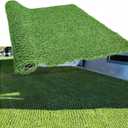 Outdoor Artificial Grass Turf 3 ft by 4 ft Hybrid Turf Patch Blends in with Natural Grass for Patio, Balcony, Squares, Garden Keeps Paws and Homes Clean