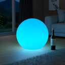 FUYO 16-inch LED Ball Lamp with Remote Rechargeable Waterproof, Glowing Globe Light 16 RGB Colors Orb Sphere for Indoor Outdoor Home Patio Pool Party Decor (White 16-inch)