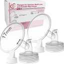 Nenesupply 17mm 2 pc Flanges Duckbill Valves Compatible with Spectra S2 S1 9 Plus Synergy Gold Breastpump Replacement to Spectra Pump Parts Flange Accessories Wide Mouth Work with Backflow Protector