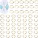 Pearl Napkin Rings 60Pcs, Elegant Rhinestone Imitation Beaded Serviette Buckles, Imitation Pearl Ring Napkin Ring Holder, for Cloth Napkins for Wedding Party Banquet Dinner Table Decor and Daily Use