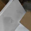 Veken 55 Inch Large Electric Standing Desk, Sit to Stand Up, Heights Adjustable, Work Home Office Computer Table for Study, Walking Pad, Writing, and Games, Wooden Desktop Desks, White. Minor Damage on the Table