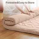ZonLi Japanese Floor Mattress Futon Mattress Full Size, 4" Thicken Roll Up Tatami Mat 100% Cotton Washable Cover, Portable & Foldable Floor Bed Mattress for Sleeping, Dormitory, Adult Kids, Coffee