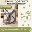Portable Dog Crate for Car Travel, 29.5"L×22"W×29.5"H Collapsible Dog Crate