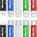 ABLAZE 32GB Type C Flash Drive 10 Pack, Dual USB 2.0+USB C Memory Stick Thumb Drive Compatible with iPhone 16/15, Android Smartphone, Computers, Tablets, Mac,iPad,PC