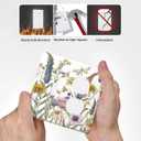 Light Switch Cover Plate Botanical Wildflowers Dragonfly Colorful Floral 2 Gang Decorative Switch Plates 1 Toggle Duplex Combo Outlet Covers GFCI Wall Plates for Bathroom Bedroom Decor