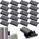 Yaocom 40 Pcs Window Screen Pull Tabs Window Screen Spline Channel Pull Lift Tabs Aluminum Replacement Parts for Anti UV Don't Broken C Shape Frame Center Brace Privacy Mounting (Black)