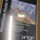 24x36 Poster Frames, Plexiglass, Silver Aluminum Snap Frame, Front-loading Frame for Wall (1PCS)