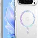 BENTOBEN Magnetic for Google Pixel 10 Pro XL Case, Clear Crystal Glitter Phone Case Compatible with MagSafe, Shockproof Sparkly Cute Women Girl Cover for Pixel 10 Pro XL 6.8 inch 2025, Clear Glitter