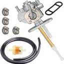 LT80 Fuel Vavle Petcock Shut Off Tank Switch + Fuel line Replacement for Suzuki DRZ400 LT80 LTZ250 LTZ400 Yamaha YFS200 YFM250 350 600 YFM660 YFZ350 Raptor 660 Wolverine Banshee 350 Grizzly Blast
