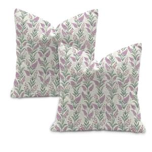 Pillow Covers Set of 2, Rustic Botanical Flower Art Double-Sided Design, Premium Short Velvet Decorative Pillow Covers for Living Room, Bedroom, Sofa, Balcony, Garden and Porch Decoration, 18x18in