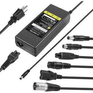 Cargador de 42V 2A con 7 conexiones de enchufes, para maquinilla de afeitar/Jetson/Voyage, gotrax, cargador ninebot para batera de iones de litio de 36V 10S