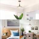 Battery Operated Pendant Light With CR2025 Remote,Rechargeable Ceiling Light Fixture With 9 Colors Dimmable Bulb,No Wiring Install Battery Powered Pendant Light For Home Decor Indoor Kitchen Island