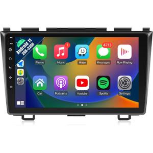 Naifay Android Car Stereo Radio Upgrade for Honda CRV 2007 2008 2009 2010 2011, 9inch Touch Screen for Honda CRV Car Radio with Carplay Android Auto WiFi GPS FM SWC Rear Camera Split Screen