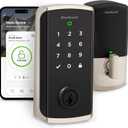 Kwikset Halo Select Smart Lock Keyless Entry Door Lock Wi-Fi and Matter Enabled Deadbolt No Hub Needed, Geofence Auto-Unlock, Grade AAA Certified, Easy Install, Satin Nickel 