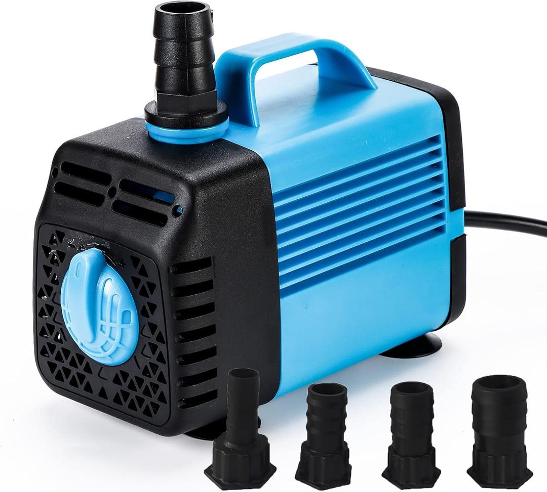 800 GPH Submersible Pump (3000L/H, 50W), 9.8ft High Head, 5.9ft Power Cord, with 3 Nozzle, Super Silent Pump, Suitable for Fish Tank, Pond, Aquarium, Statue, Hydroponics. 800 GPH Submersible Pump (3000L/H, 50W), 9.8ft High Head, 5.9ft Power Cord, with 3 Nozzle, Super Silent Pump, Suitable for Fish Tank, Pond, Aquarium, Statue, Hydroponics.