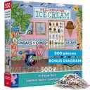 Ceaco- Food Trucks - Ice Cream Truck II - 500 Piece Jigsaw Puzzle for Adults and Families - Colorful Summer Beach Scene with Ice Cream Stand - Finished Size 19 x 19 - Made in The USA