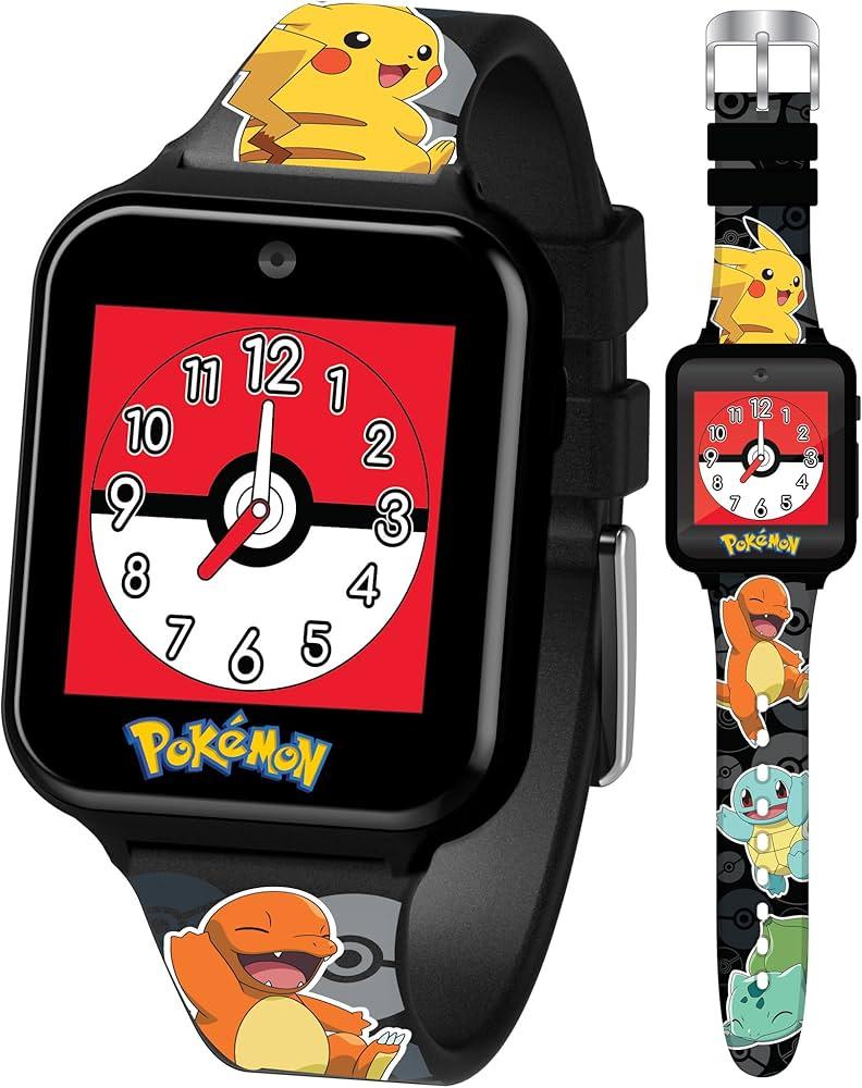 Pokemon Kids Smartwatch - Interactive LED Screen Watch with 10 Custom Watch Faces, Games, Camera, Alarm, Step Tracker & More - Fun Tech Gift for Boys and Girls - Fits Wrists 5.5'' to 8.0"
