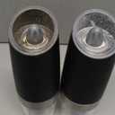 Electric Pepper Grinder,Rechargeable Spice Mills with LED Light with Adjustable Coarseness One Handed Push Button Peppercorn Grinders and Sea Salt Mills for Christmas Gift/Housewarming Gift -black