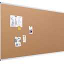VIZ-PRO Large Cork Bulletin Board, 72 X 48 Inches, Wall-Mounted Corkboard with Silver Aluminium Frame for School, Office, and Home 6' X 4'