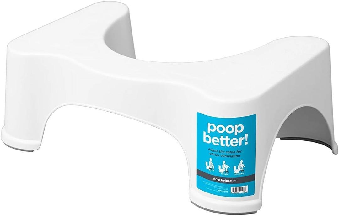 Squatty Potty The Original Bathroom Toilet Stool, 7 Inch height, White