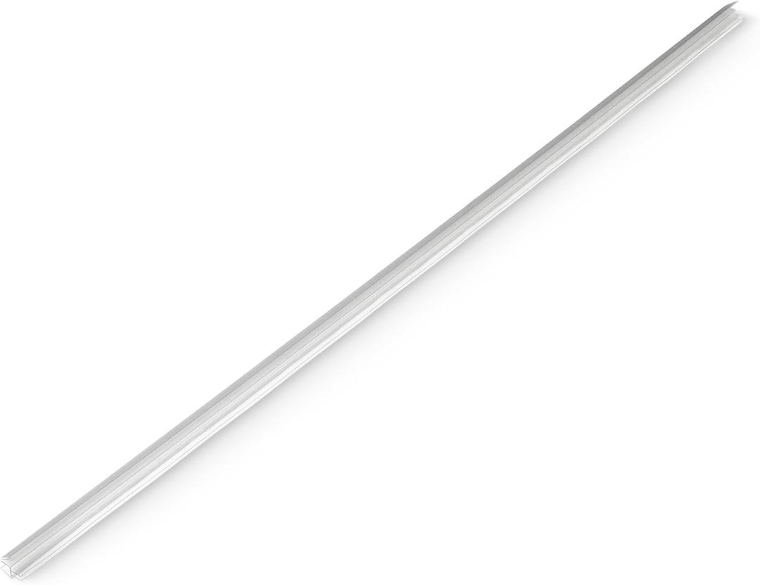 Amazon Basics Shower Door Bottom Seal Drip Rail for 3/8" Thick Glass, Clear Durable PVC, Directs Water Back, 38.7 inches Length
