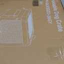 DUMOS Dog Crate 24 Inch Travel Cat Pet Carrier for Small Dog, Portable Foldable Soft Pet Airline Approved Crate with Storage Bag & Washable Pad for Indoor Outdoor Dog Kennel Carrier (S-30lbs, Grey)