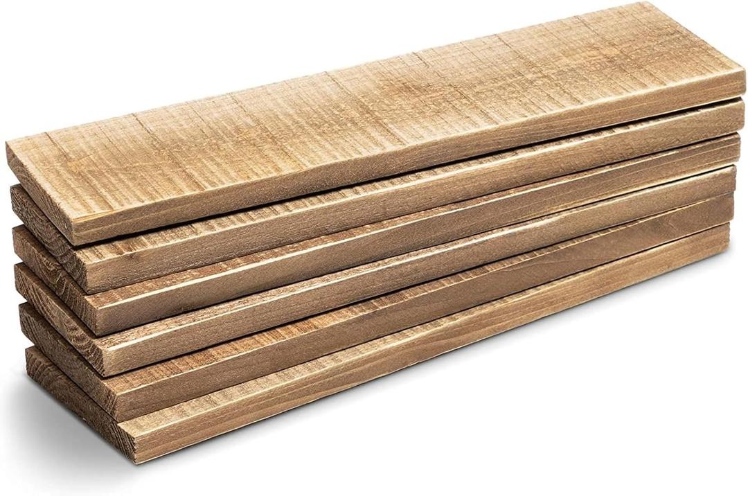 Bright Creations Shelf Wood Boards - 3.5 x 12 x 0.5 in, 6-Pack Reclaimed Wood Bundle - DIY Crafts & Barn Board Planks for Rustic Home Decor