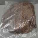 LIBERECOO Round Vinyl Fitted Tablecloth with Flannel Backing Elastic Edge Table Cover Waterproof Stain-Resistant Wipeable Tablcloths Fits 45-56" Round Tables (Walnut Wood)