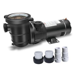 1.5HP 115V Above Ground Pool Pump, 4920 GPH, with On/Off Switch and 1.25" Hose Adapter & 1.5" Pipe Fittings, DoE/CEC Approved