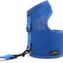 Cat Harness and Leash for Walking Escape Proof Breathable Mesh Fabric, Solid Blue, Extra Large, Adjustable Cat Walking Jackets, Padded Stylish Cat Vest