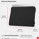 Lenovo Basic Laptop Sleeve 13 Inch Notebook/Tablet Compatible with MacBook Air/Pro Neoprene Material - Soft Fleece Lining - Zippered Top Opening - Black