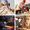 3 x Ball Peen Hammer 16 oz, Drop Forged One Piece Ball Pein Hammer, Metalworking Tool with Forged Steel Construction & Shock Absorbing Grip