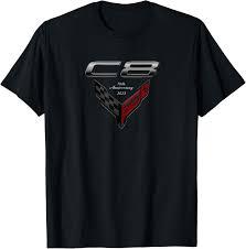 Classic C8 CAR Emblem 2023 70th Anniversary Sports CAR Badge T-Shirt L