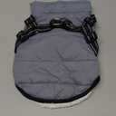 Dog Coat with Harness,Waterproof Dog Winter Jacket with Harness Built in Puppy Cold Weather Coats with Zipper Warm Fleece Dogs for Small & Medium Large Dogs(Gray,M)