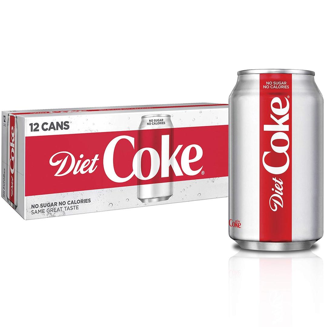 Diet Coke Soda Soft Drink, 12 fl oz, 12 Pack   BBD: 08/11/25