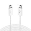 Belkin USB C to USB C Cable, 9.9ft, 60W - Type C Charger, iPhone Charger Cord, Soft, Braided, Flexible for iPhone 17, Galaxy S25, Pixel 10, Airpods, iPad Pro, Tablet & More, Travel Essentials - White
