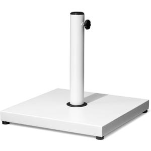 Patio Umbrella Base, 43lbs, Outdoor Heavy Duty Square Concrete Stand Market Umbrella, White