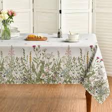 Horaldaily Spring Summer Tablecloth 60x84 Inch Rectangular, Wild Flowers Floral Table Cover for Party Picnic Dinner Decor Horaldaily Spring Summer Tablecloth 60x84 Inch Rectangular, Wild Flowers Floral Table Cover for Party Picnic Dinner Decor