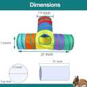 Mechpia Rabbit Toys, Bunny Tunnels and Tubes with Chew Toys for Grinding Teeth Apple Sticks Bamboo Carrot Loofah and Grass Ball for Rabbit Guinea Pig Chinchilla Ferret Rat