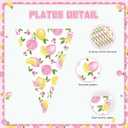 Gilprop 5 Pcs 49 ft Lemon Gingham Banner Pink Yellow Lemonade Checkered Party Decoration Summer Fruit Pennant Garlands Paper Triangle Flag for Bridal Baby Shower Wedding Birthday Party Supplies