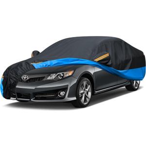 Car Cover Waterproof All Weather Outdoor Windproof Dustproof UV Protection Fit Sedan BMW 2 Series,Chevrolet CobaltDodge NeonKIA SephiaNissa Versa (A3-Fit Sedan Length 178-185 inch)