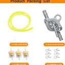 Gas Fuel Line Hose Clamps Fuel Filters with Inline Shut Off Valve Petcock Set for 50cc 70cc 90cc 110cc 125cc 150cc Taotao Coolster Apollo Baja ATV Four Wheeler Dirt Pit Bike(yellow)